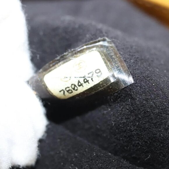 CHANEL Choco Bar Hand Bag Patent Leather Yellow Silver CC Auth mr1387 - Picture 13 of 16